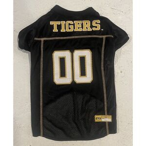 Collegiate‎ Mizzou Missouri Tigers Pet Jersey Size Large Black Gold Football